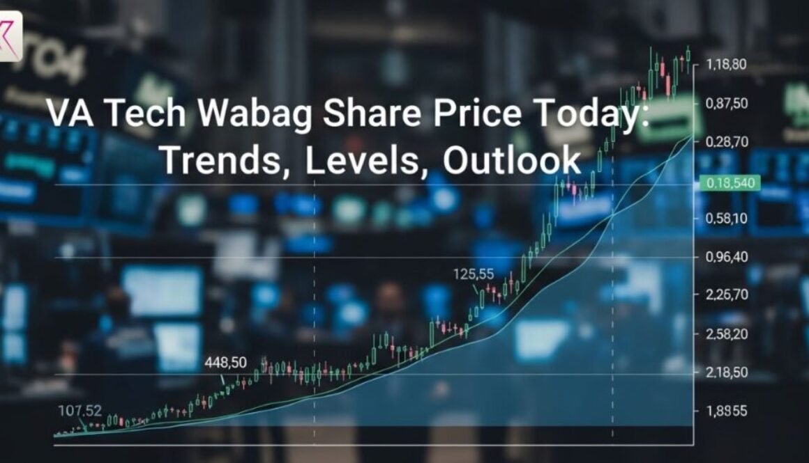 Stock price chart with trends and outlook.