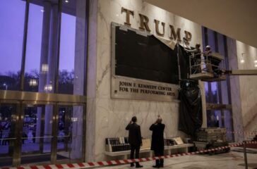 Trump name on Kennedy Center marquee sign legal dispute